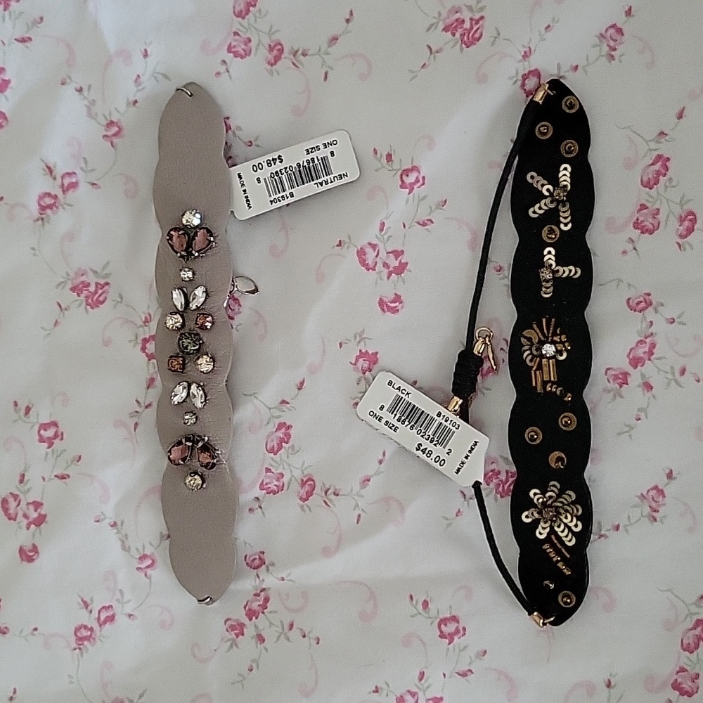 NWT 2 Rebecca Minkoff Leather Beaded Bracelets